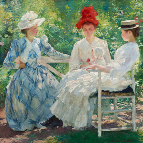 Edmund Charles Tarbell, Three Sisters— A Study in June Sunlight, 1890