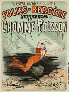 Jules Chéret - Folies-Bergère: Jefferson l'Homme Poisson, 1876