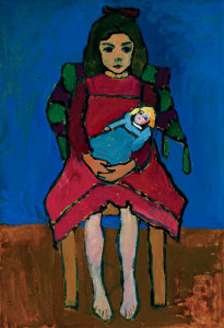 Gabriele Münter - Girl with Doll, 1908–09