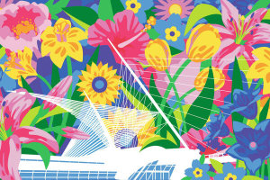 Kate Kasper - Milwaukee Art Museum: Floral Horizon (detail), 2025