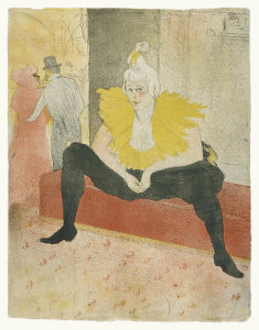 Henri de Toulouse-Lautrec - The Seated Clowness, Mademoiselle Cha-U-Kao, 1896