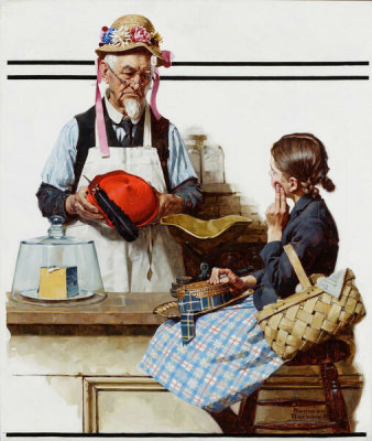 Norman Rockwell - Thoughtful Shopper, 1924