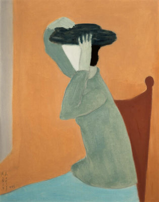 Milton Avery - Woman with Hat, 1945