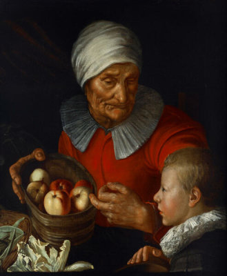 Hendrick Bloemaert - Grocery Seller with Young Boy, ca. 1623