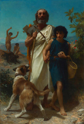 William-Adolphe Bouguereau - Homer and His Guide (Homère et son guide), 1874