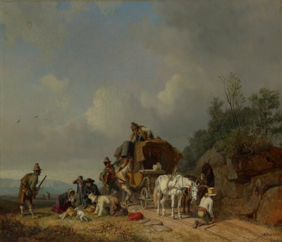 Heinrich Bürkel - The Holdup, ca. 1853