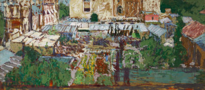 Edouard Vuillard - Florist's Garden from Rue de la Tour, 1908