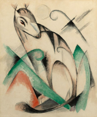 Franz Marc - Seated Fantastic Creature (Sitzendes Fabeltier), 1912/13