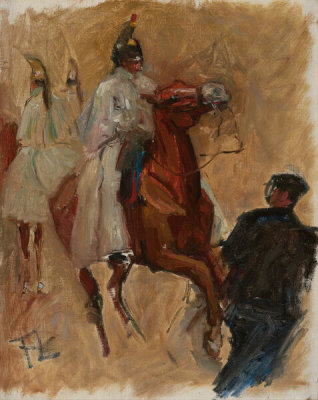 Henri de Toulouse-Lautrec - Cuirassiers on Horseback (Cuirassiers à cheval), 1879