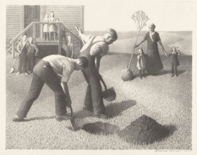 Grant Wood - Tree Planting Group, 1937